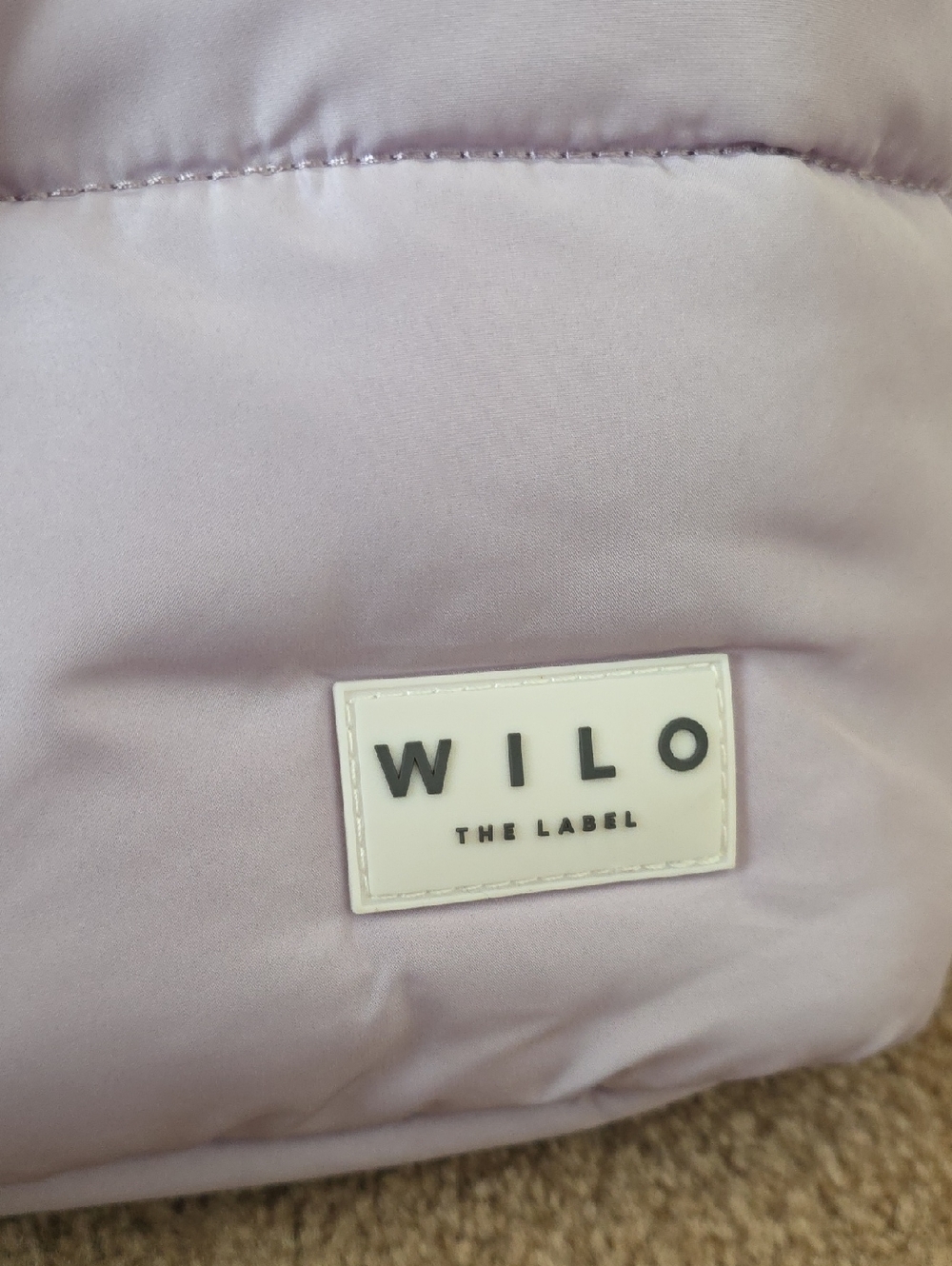 WILO The Label Purple Quilted Puffer Tote Bag Travel Work Office - Picture 2 of 10